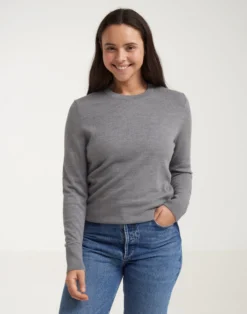 Crew neck i merinould til kvinder