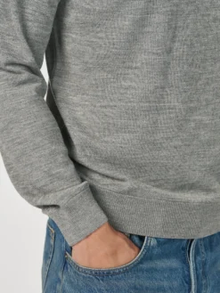Crew neck i merinould til mænd