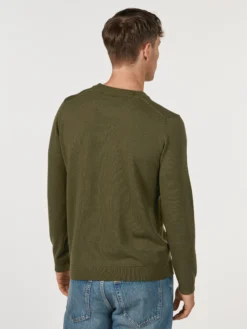 Crew neck i merinould til mænd