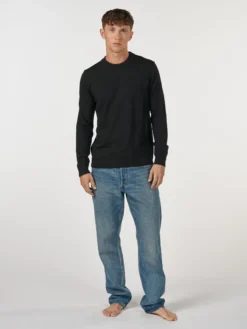 Crew neck i merinould til mænd