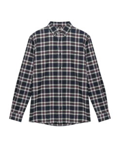 Flannelskjorte i bomuld/uld til mænd