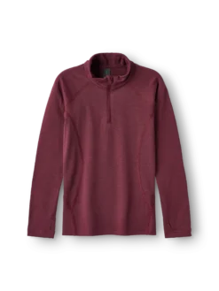 Half-zip bluse i merinould til børn