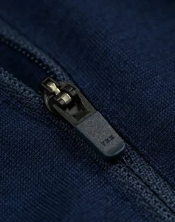 Half-zip bluse i merinould til børn