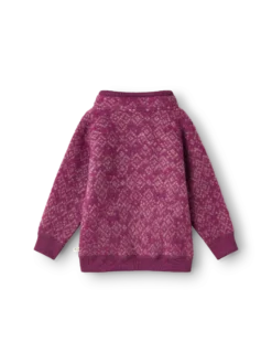 Half-zip jakke i merinouldfleece til baby