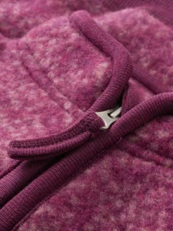 Half-zip jakke i merinouldfleece til baby