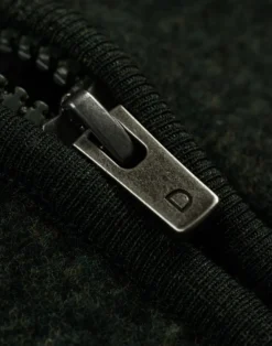 Half-zip jakke i merinouldfleece til mænd