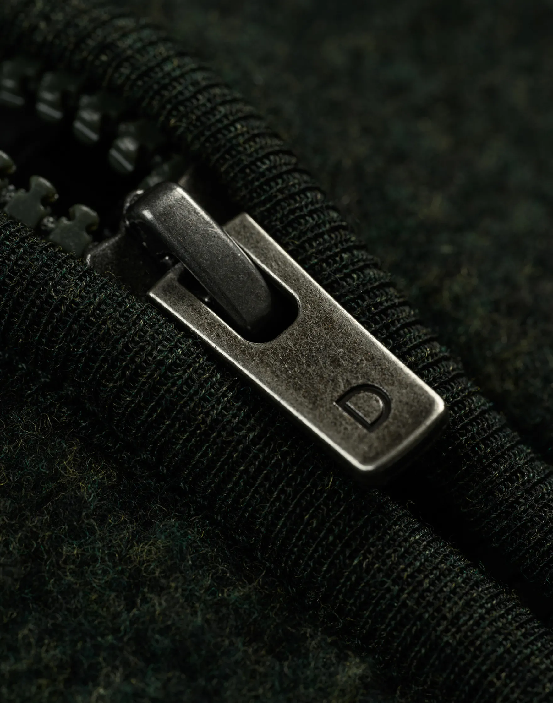 Half-zip jakke i merinouldfleece til mænd