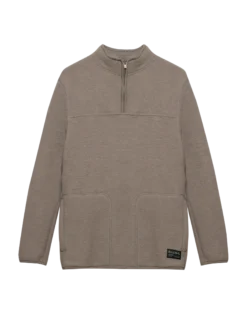 Half-zip jakke i merinouldfleece til mænd