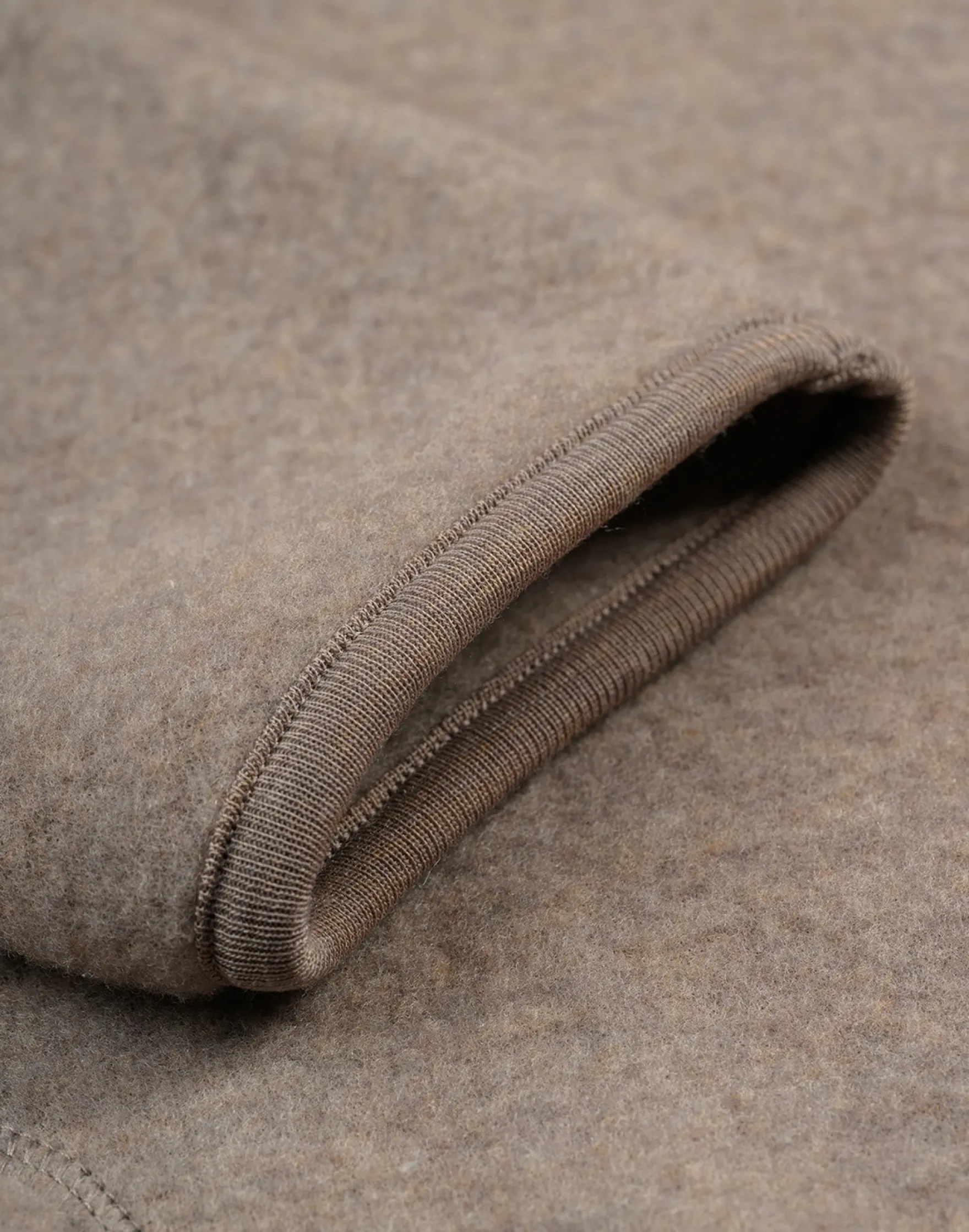 Half-zip jakke i merinouldfleece til mænd