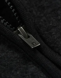 Half-zip jakke i merinouldfleece til mænd