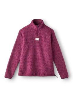 Half-zip-jakke i merinouldfleece til kvinder