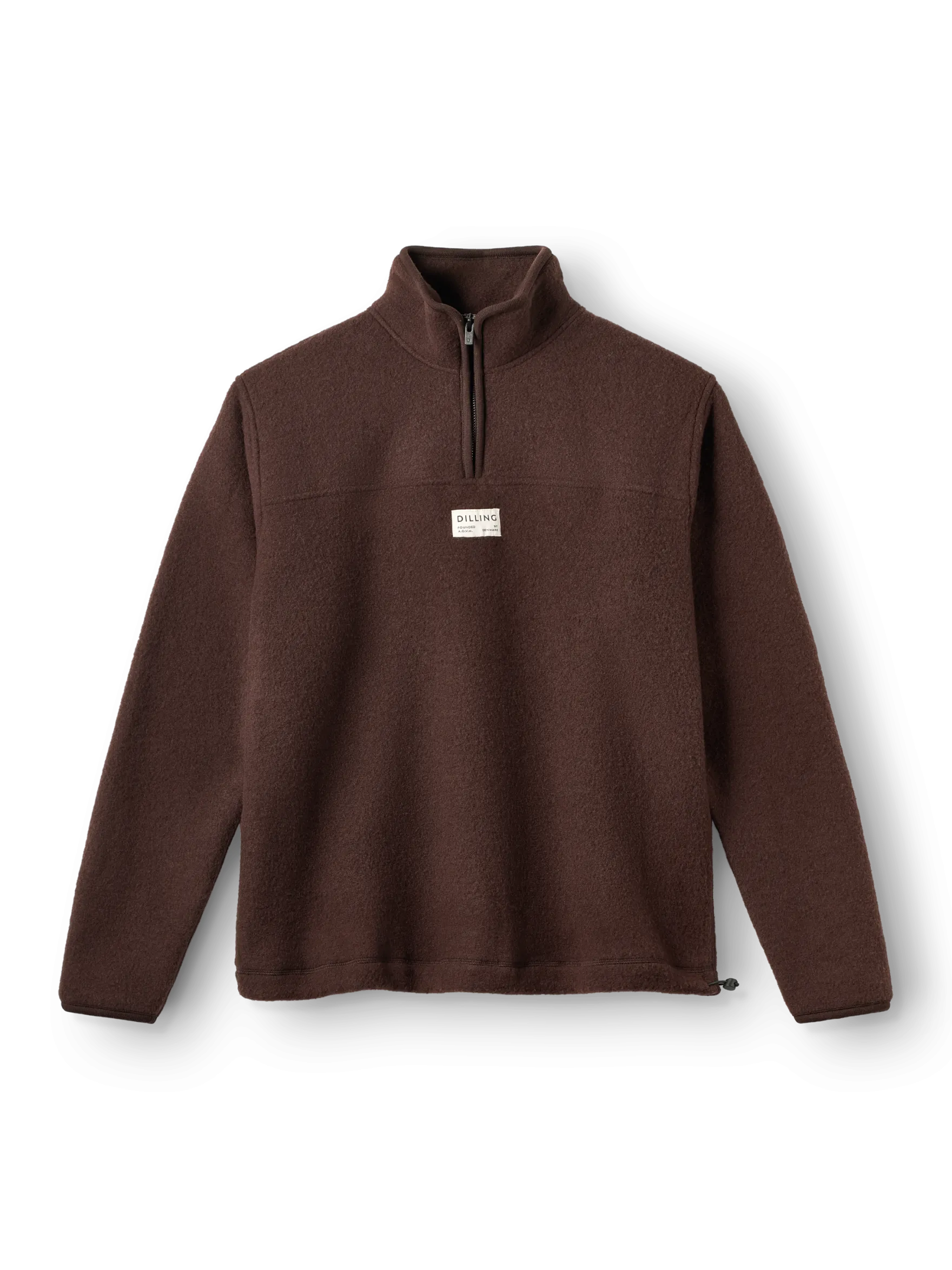 Half-zip-jakke i merinouldfleece til kvinder