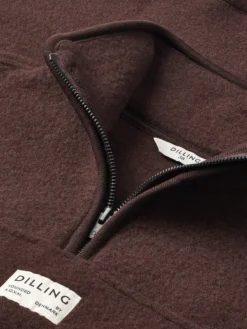Half-zip-jakke i merinouldfleece til kvinder