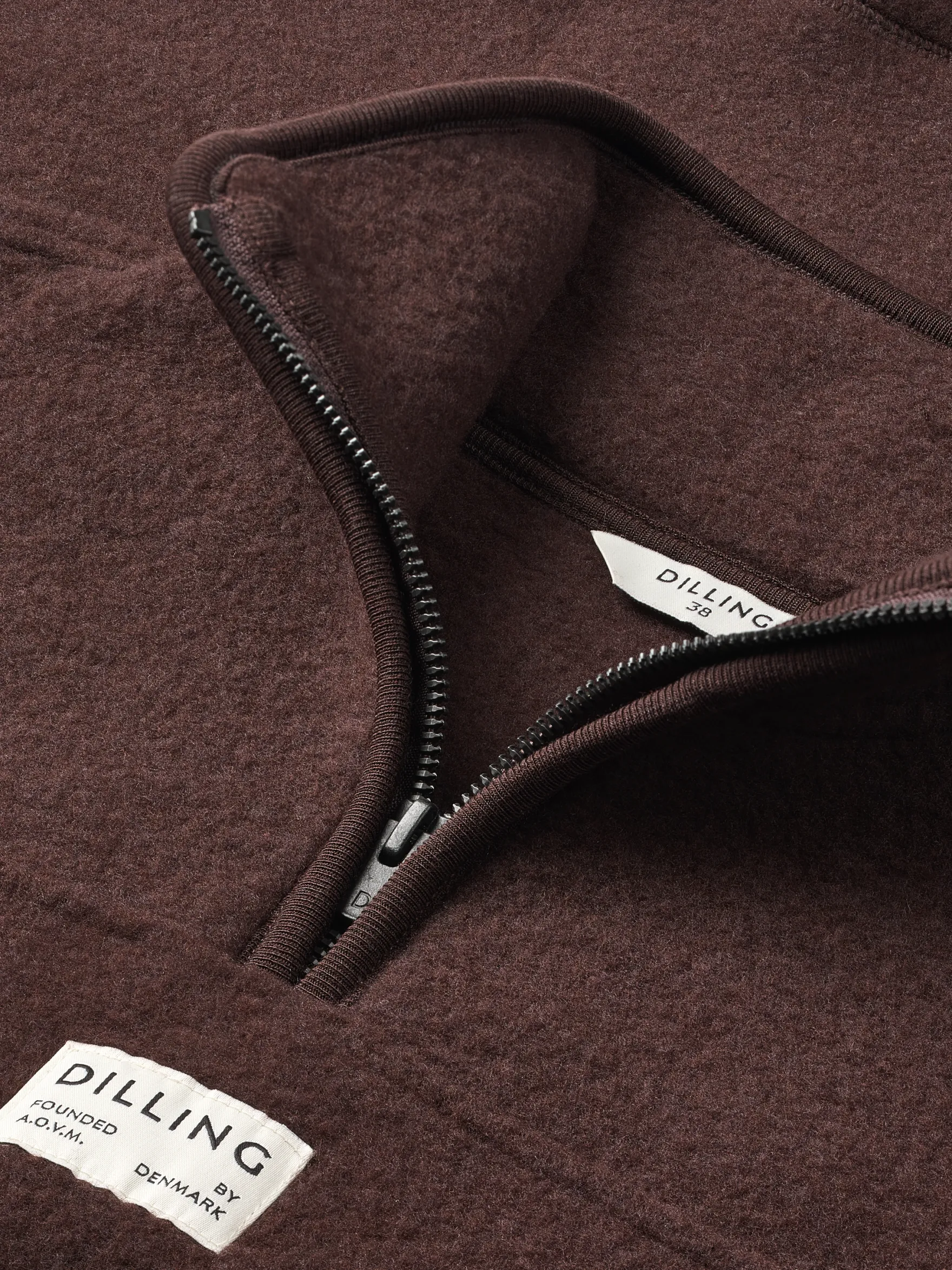 Half-zip-jakke i merinouldfleece til kvinder