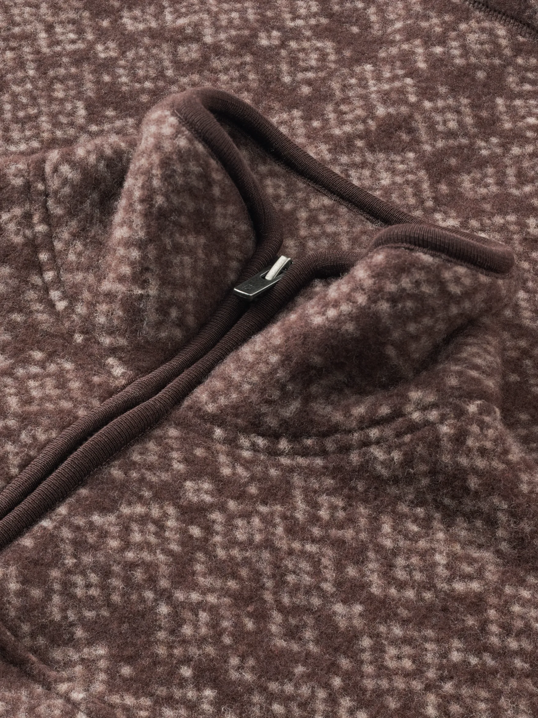 Half-zip-jakke i merinouldfleece til kvinder