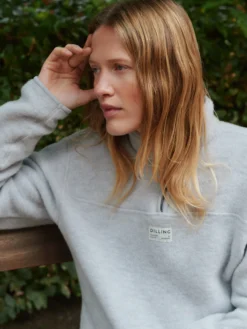 Half-zip-jakke i merinouldfleece til kvinder