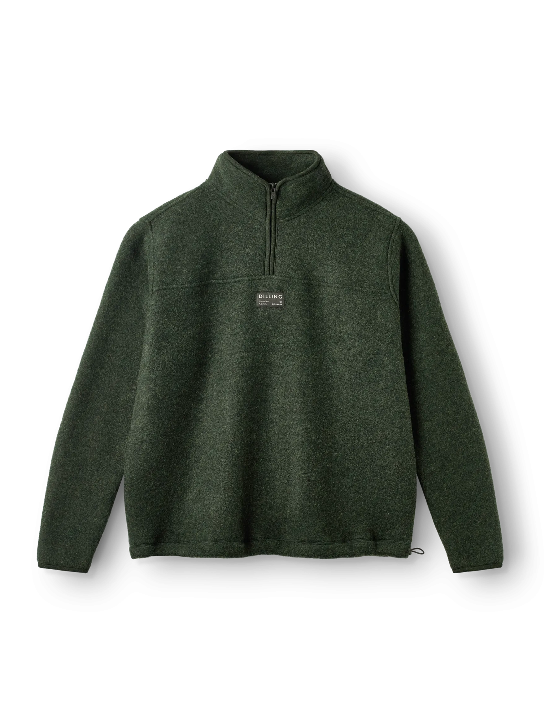 Half-zip-jakke i merinouldfleece til kvinder