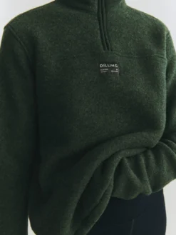 Half-zip-jakke i merinouldfleece til kvinder
