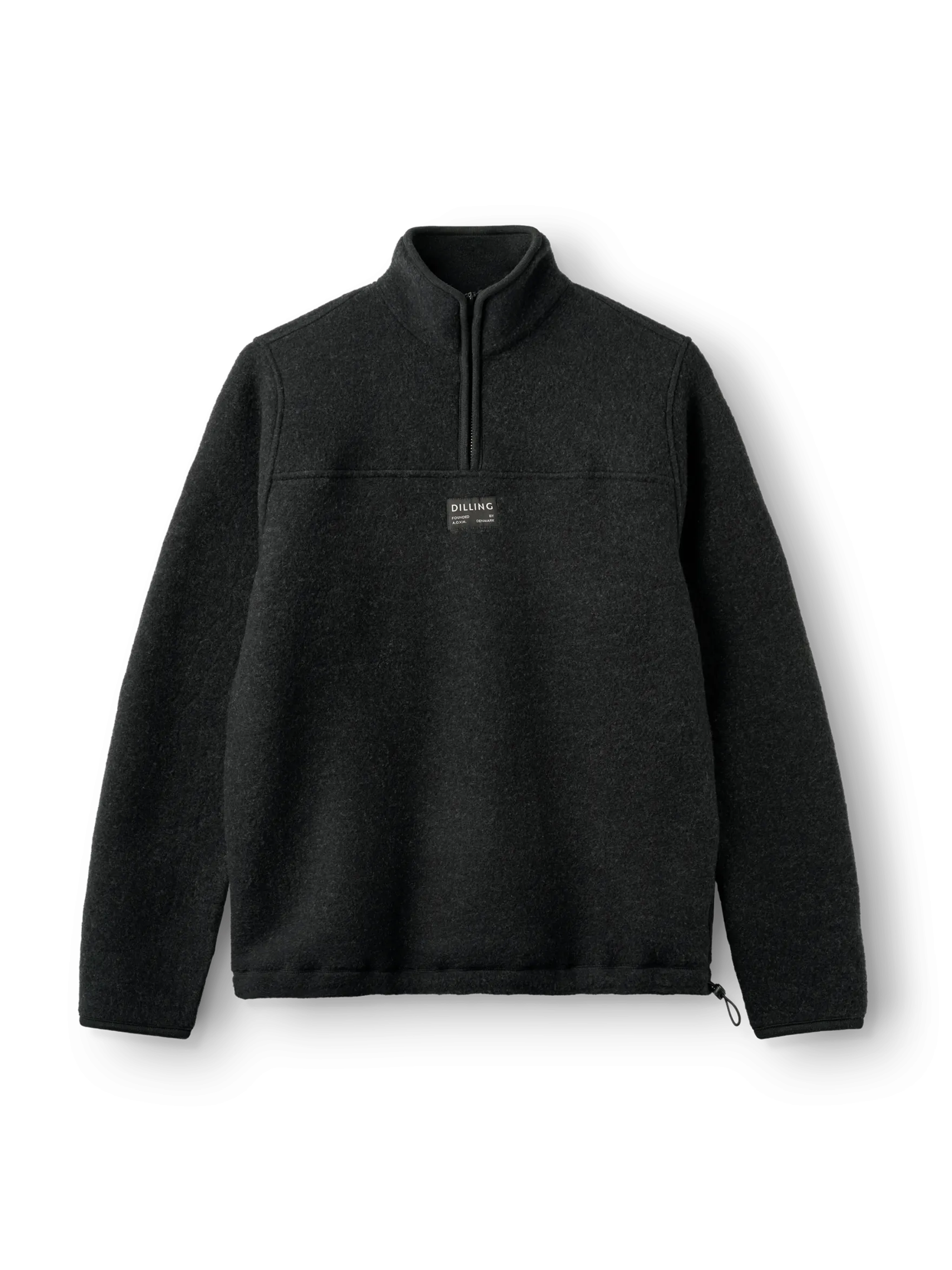 Half-zip-jakke i merinouldfleece til kvinder