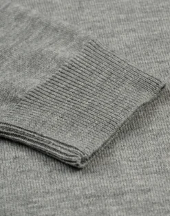 Half-zip trøje i merinould til mænd