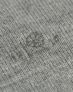 Half-zip trøje i merinould til mænd