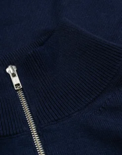 Half-zip trøje i merinould til mænd