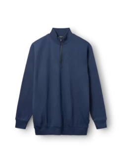 Half-zip trøje i merinould til mænd
