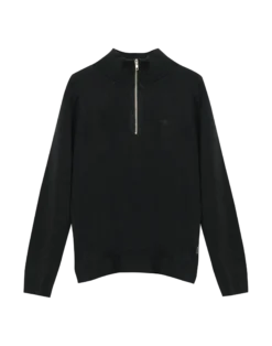 Half-zip trøje i merinould til mænd