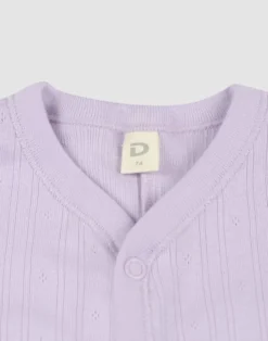 Heldragt med fødder i bomuld til baby