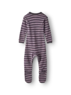 Heldragt m/ fødder i merinould til baby