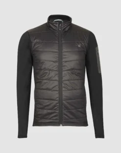 Hybridjakke med lynlås til herre - genanvendt polyester/merinould