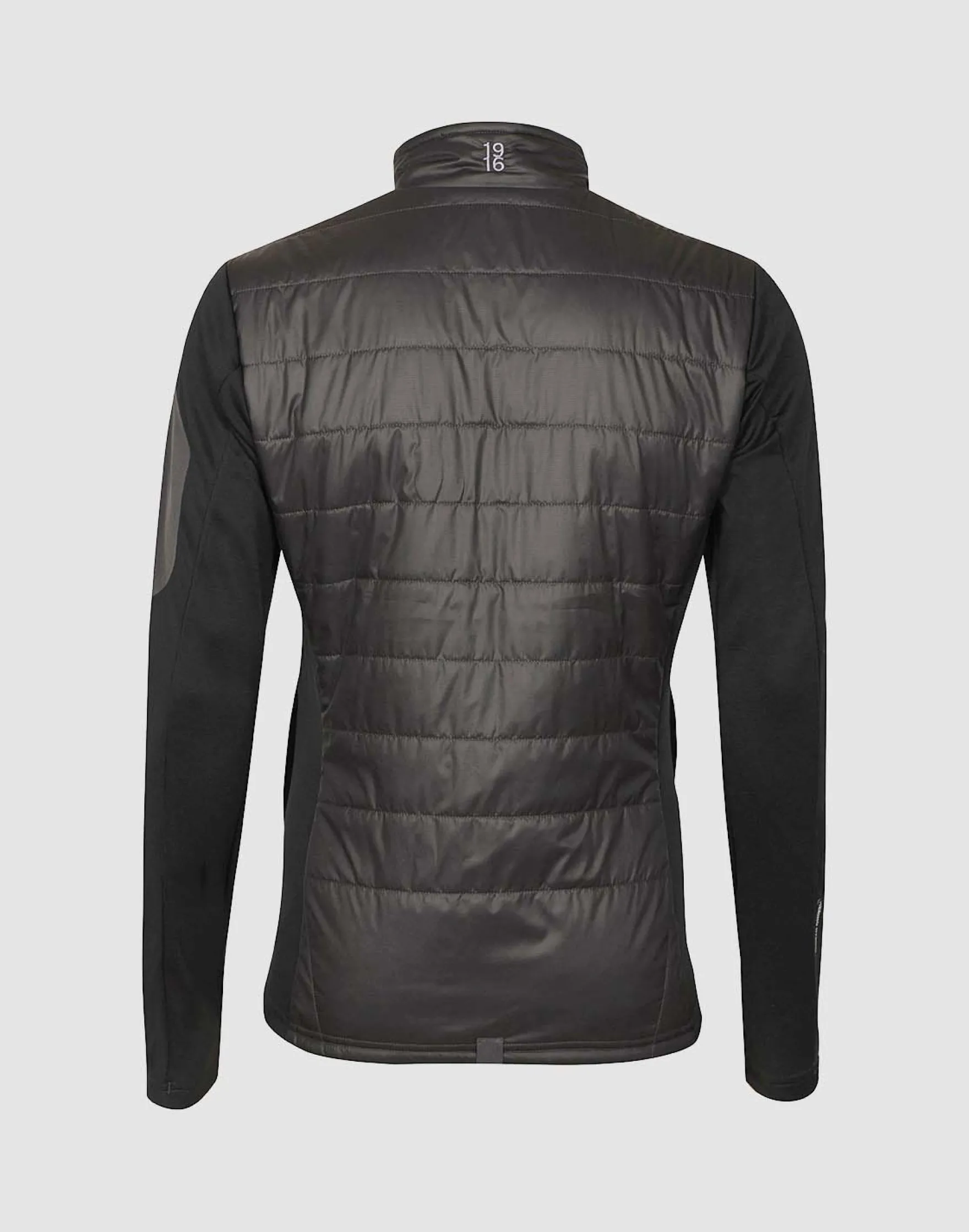 Hybridjakke med lynlås til herre - genanvendt polyester/merinould