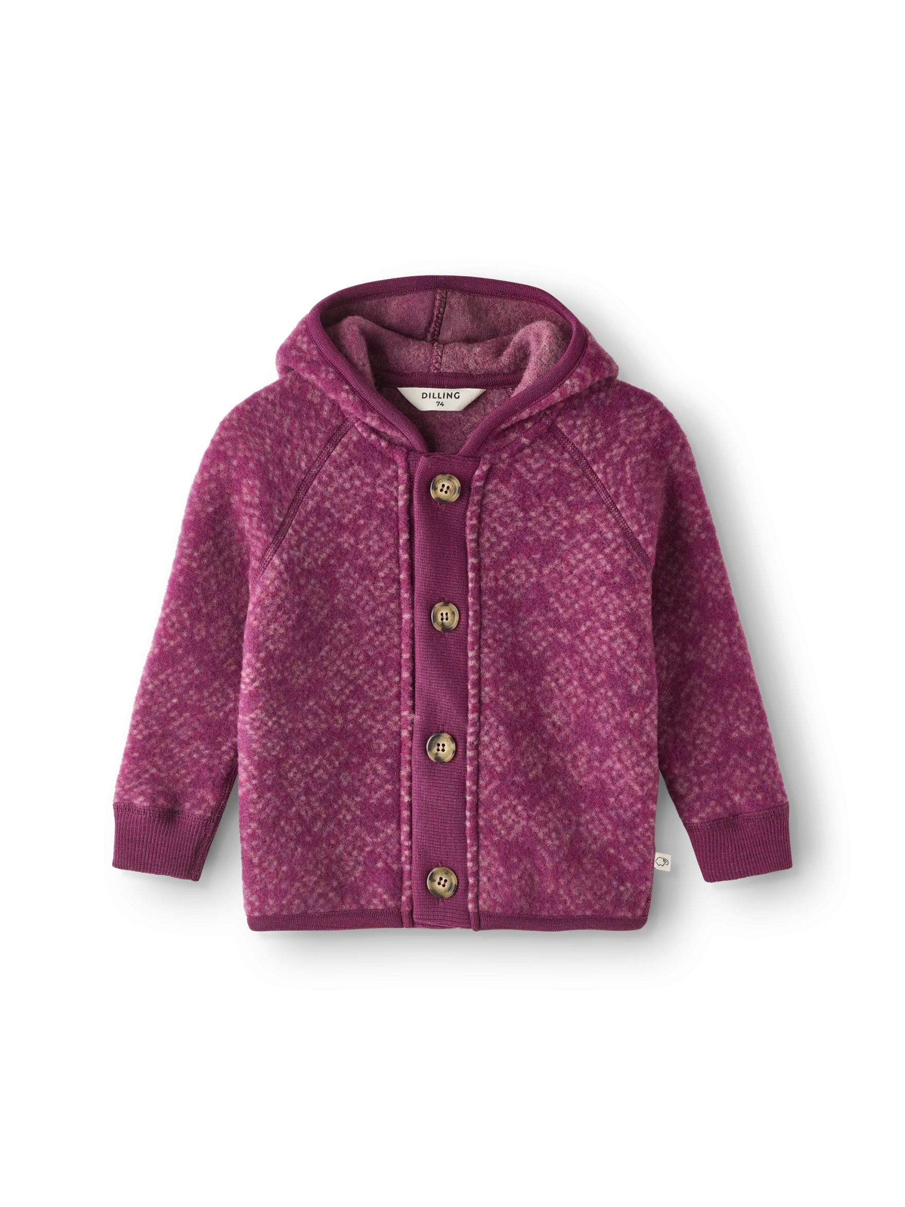 Jakke i merinouldfleece til baby