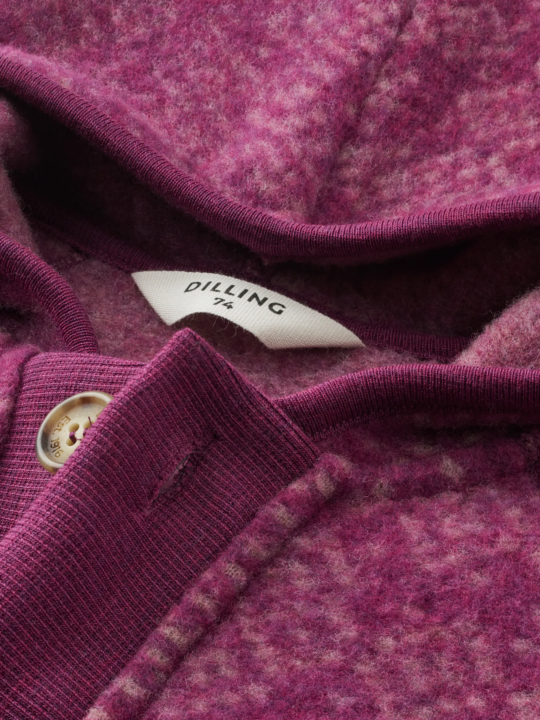 Jakke i merinouldfleece til baby