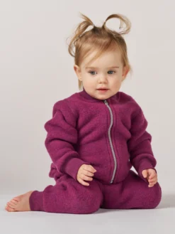 Jakke i merinouldfleece til baby
