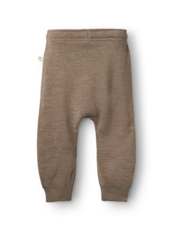Joggers med knæpatch i merinouldfrotté til baby