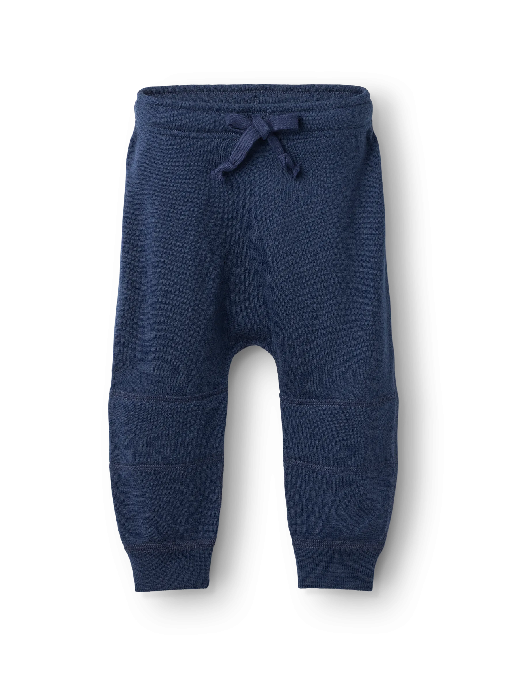 Joggers med knæpatch i merinouldfrotté til baby