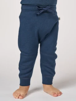 Joggers med knæpatch i merinouldfrotté til baby