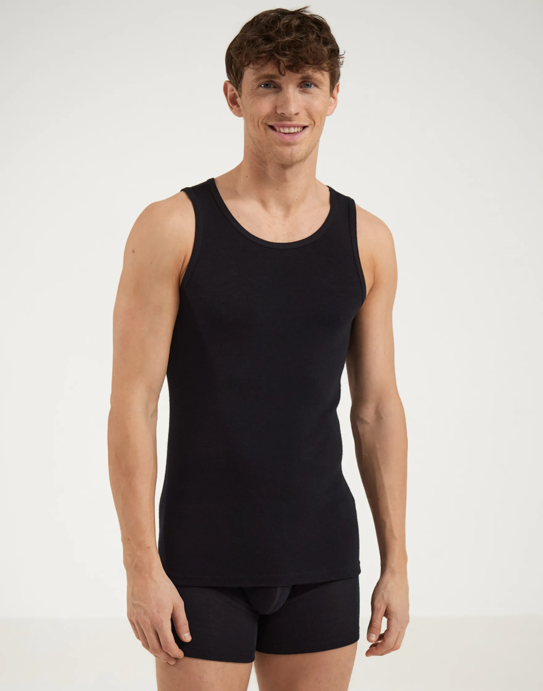 Klassiske boksershorts i merinould til mænd
