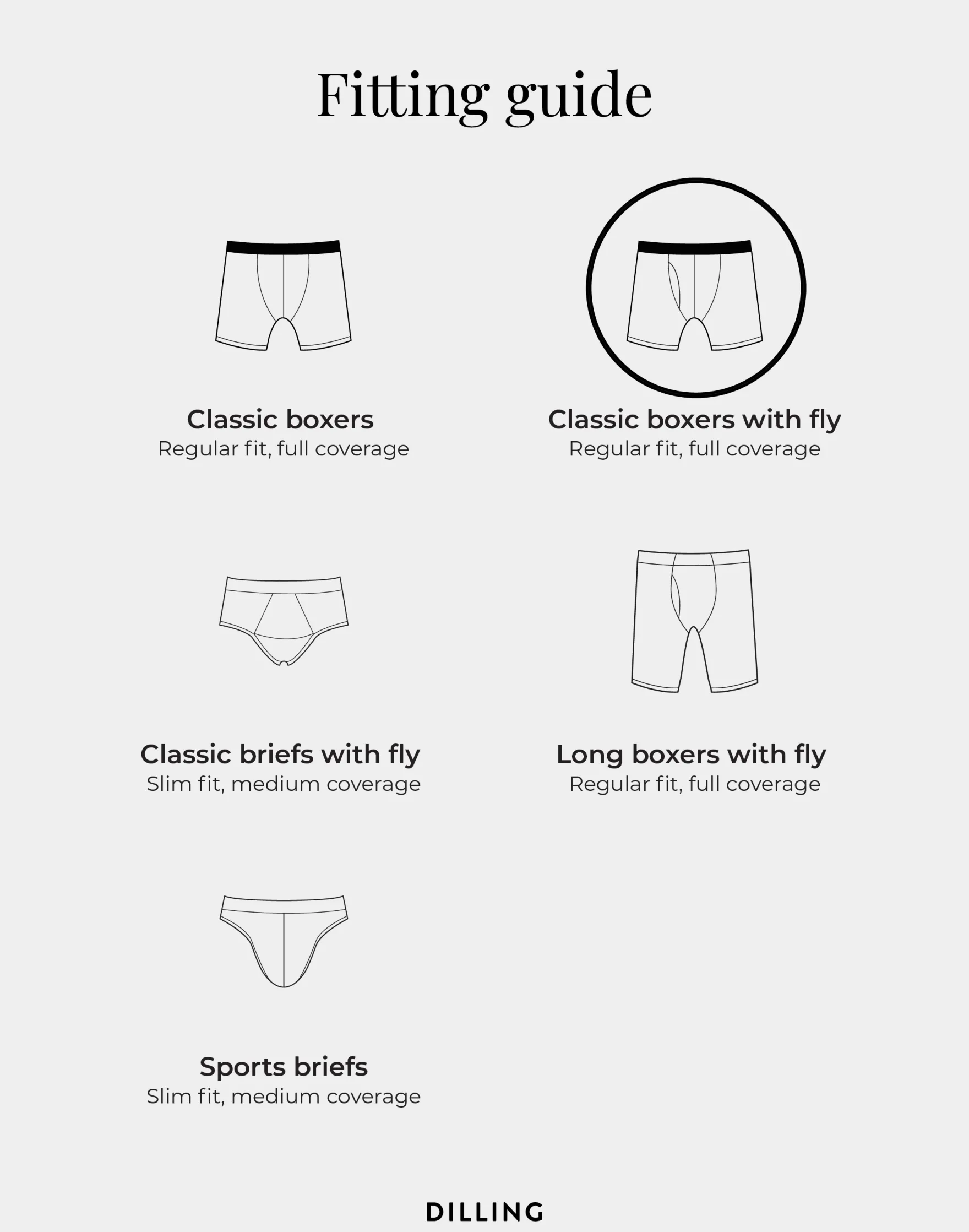 Klassiske boksershorts med gylp i bomuld til mænd