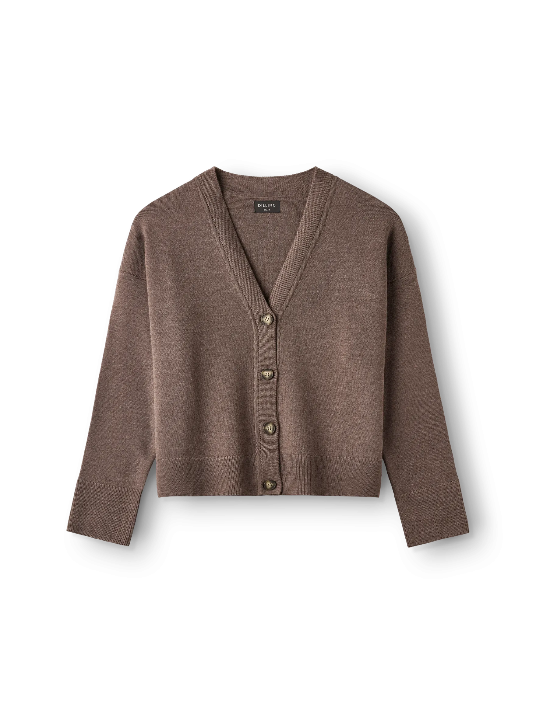 Kort cardigan i merinould til kvinder