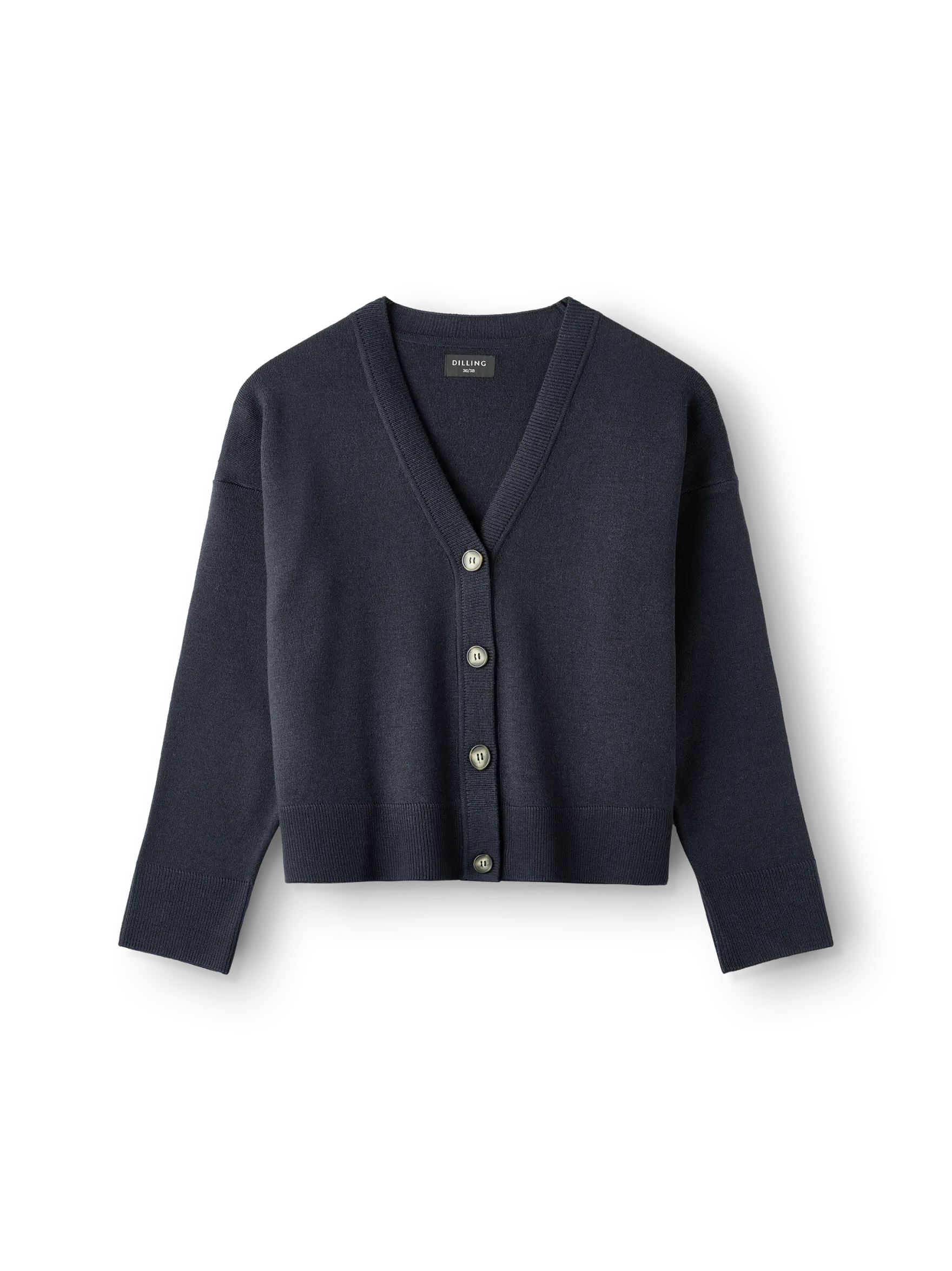 Kort cardigan i merinould til kvinder