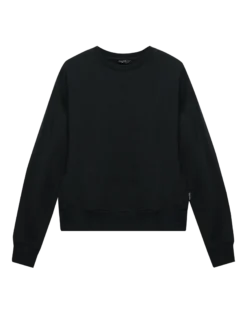 Kort sweatshirt i merinould til kvinder