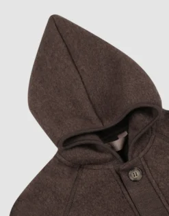 Køredragt med hætte i merinouldfleece til baby