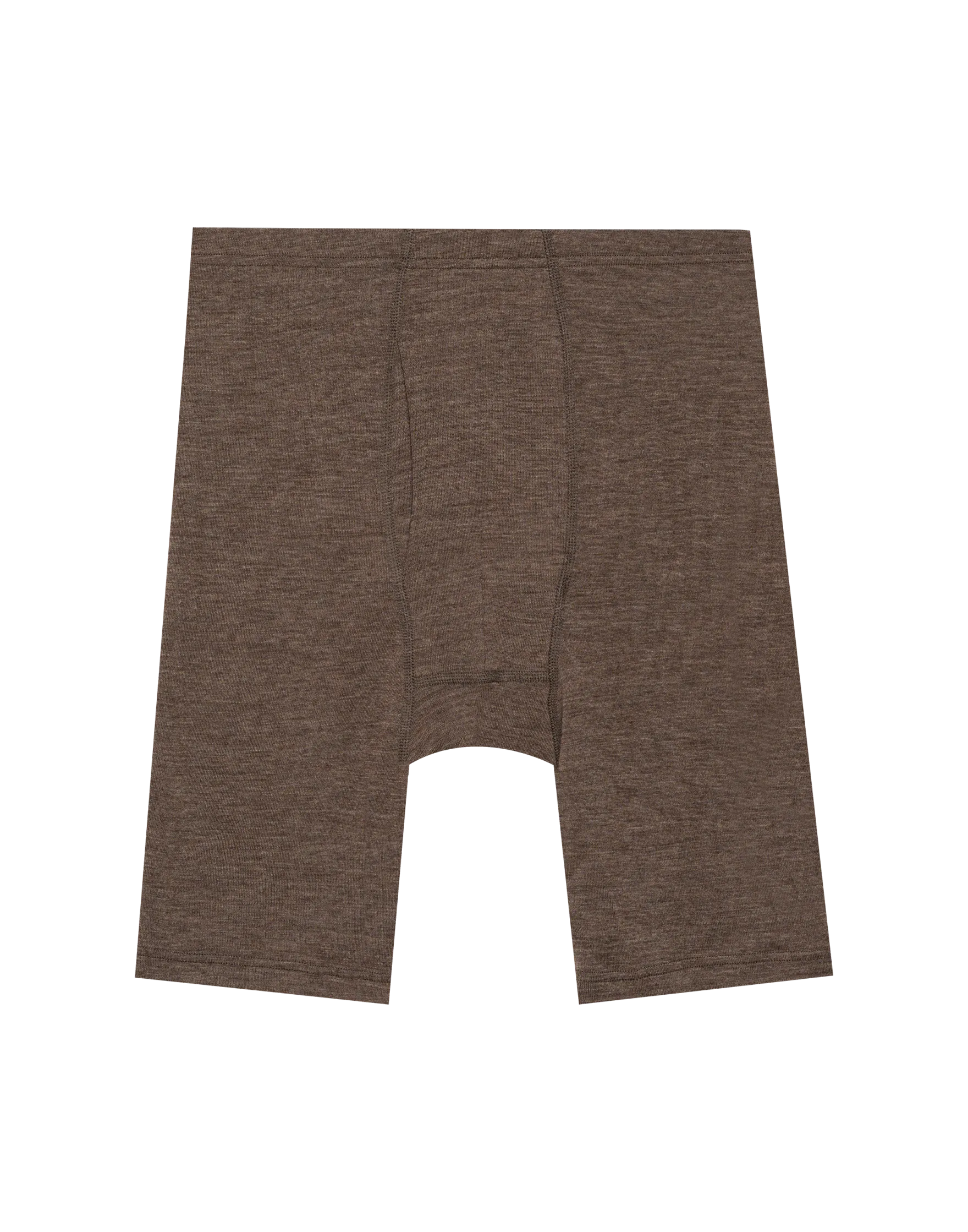 Lange boxershorts med gylp i merinould til mænd