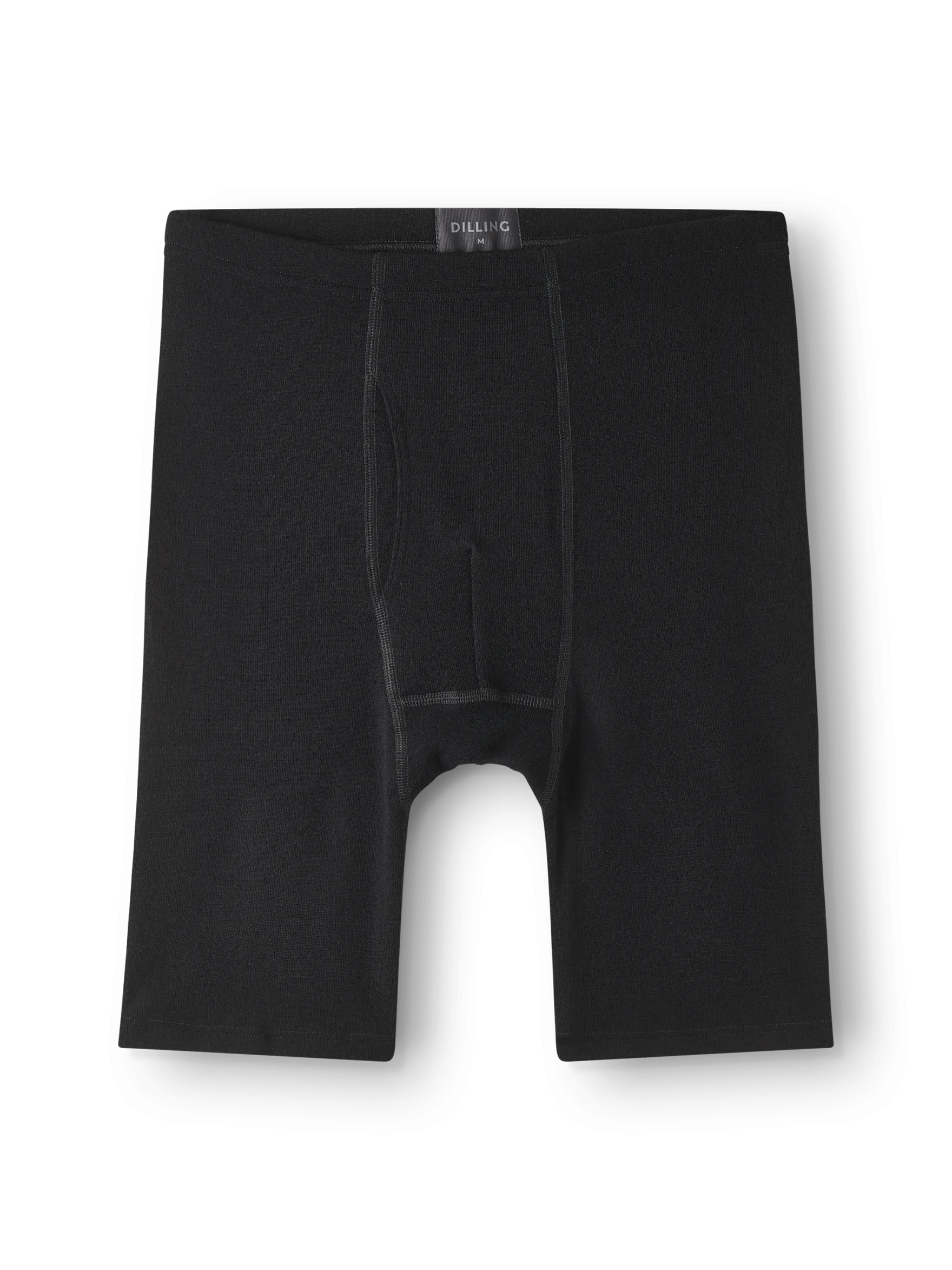 Lange boxershorts med gylp i merinould til mænd