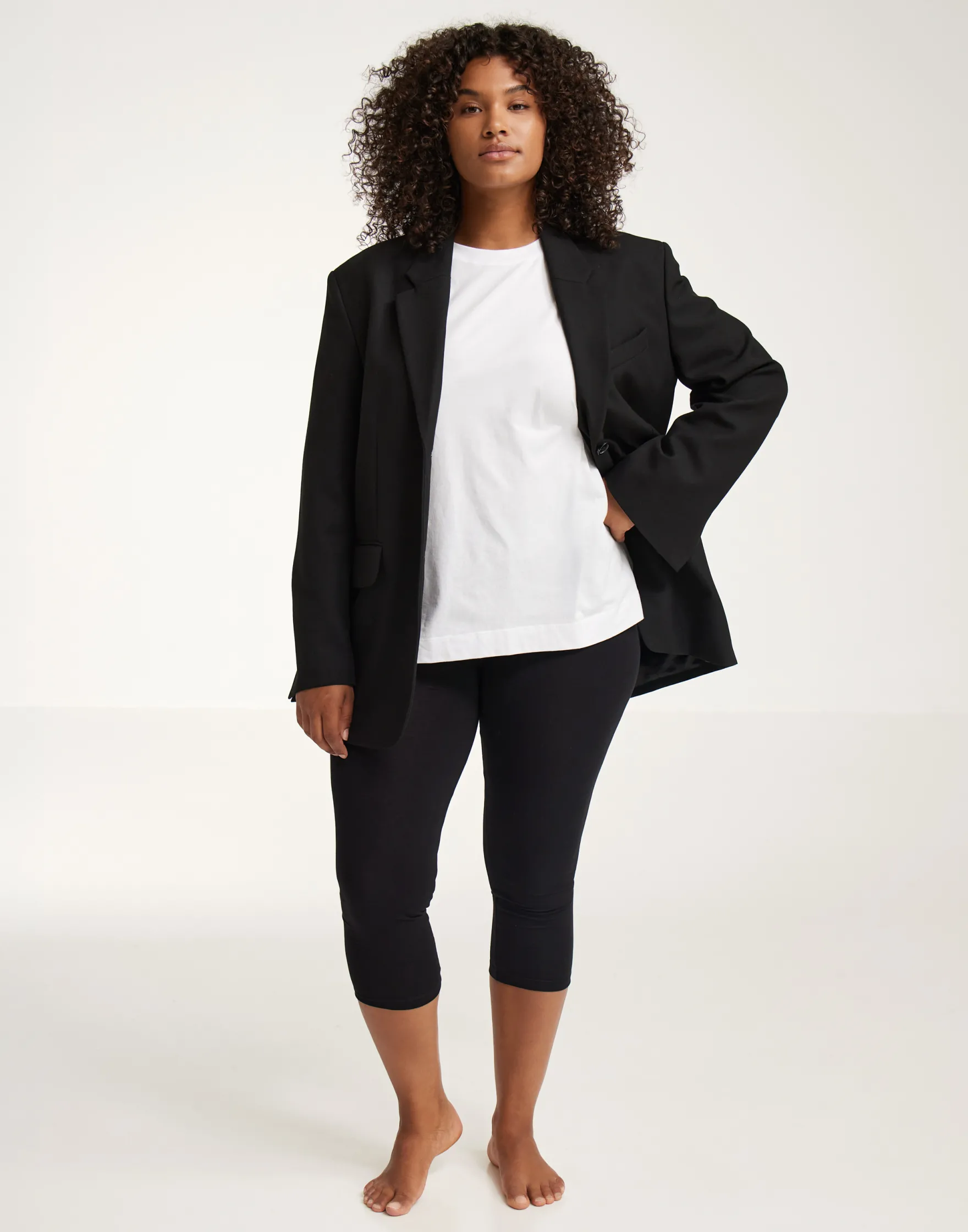 3/4 leggings i bomuld til kvinder