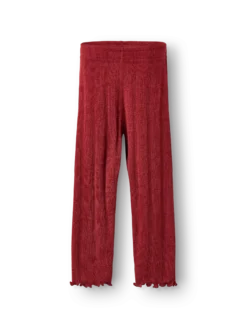 Leggings i merinould med hulmønster til baby