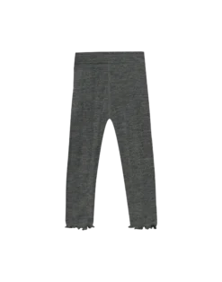 Leggings i merinould med hulmønster til baby