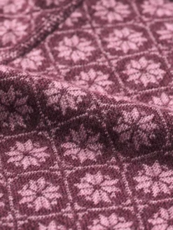 Leggings i merinould med nordisk mønster til baby
